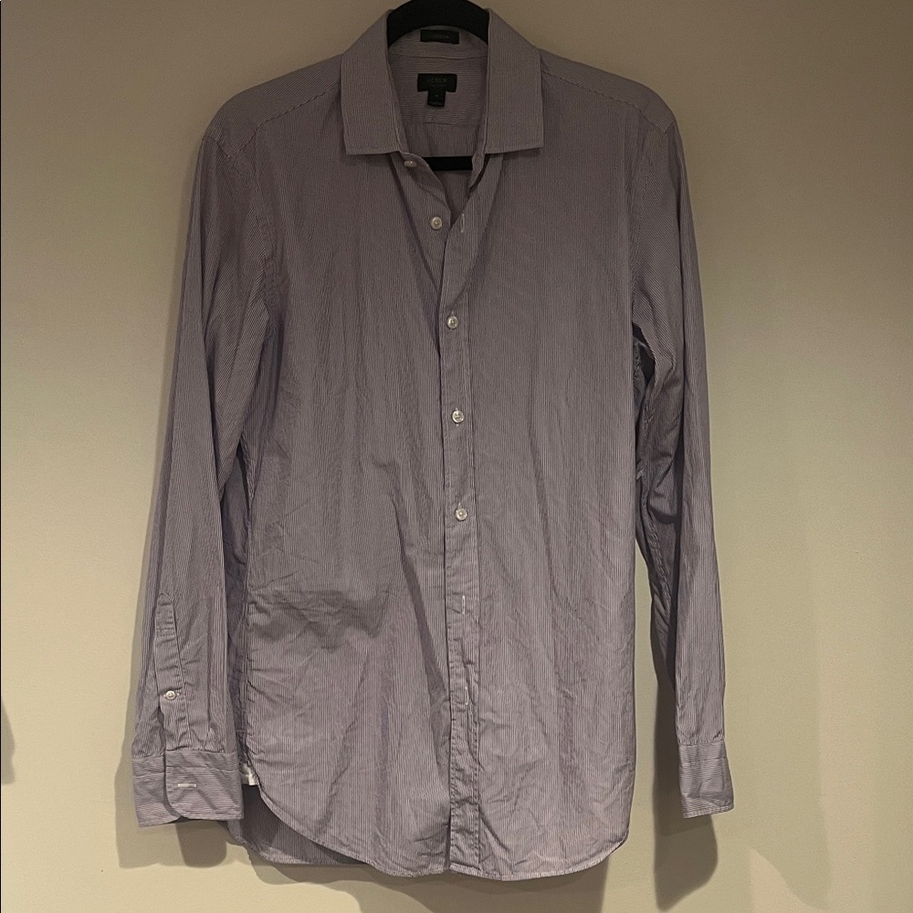J Crew Ludlow Purple Pinstripe Dress Shirt